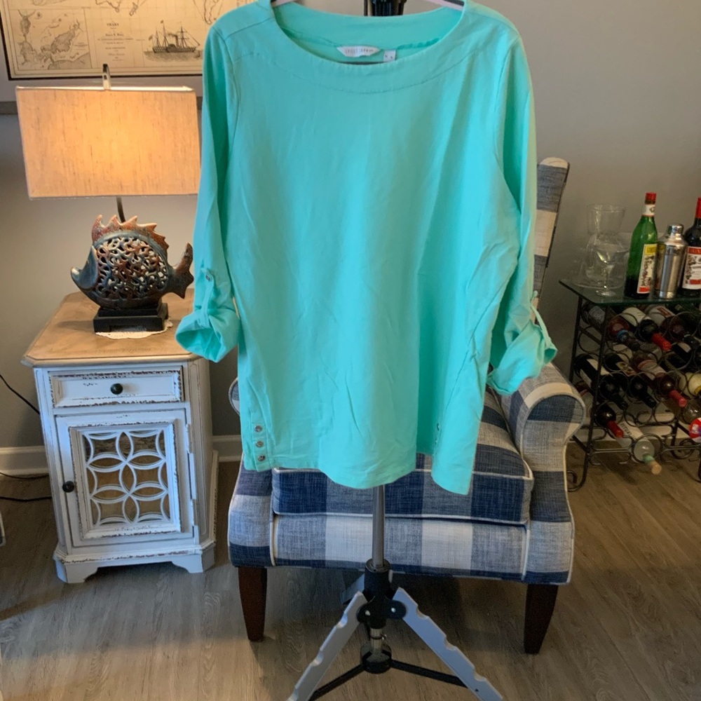 Mint Green French Terry Tunic